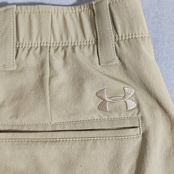 Under Armour Golf pants men's size 40X30 beige colour active wear loose fit - Picture 5 of 15